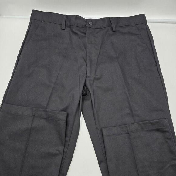 Dockers Men's Black Relaxed Fit‎ Flat Front 36x32 Washed Chino Pants NWT - Picture 1 of 8